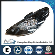 Piezas de automóviles cabeza luz cristal negro para Peugeot 206 R087276 L087275